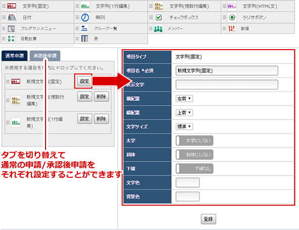 項目編集