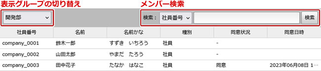 承認確認状況一覧画面