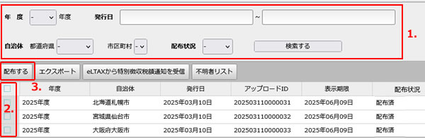 特別徴収税額通知を配布